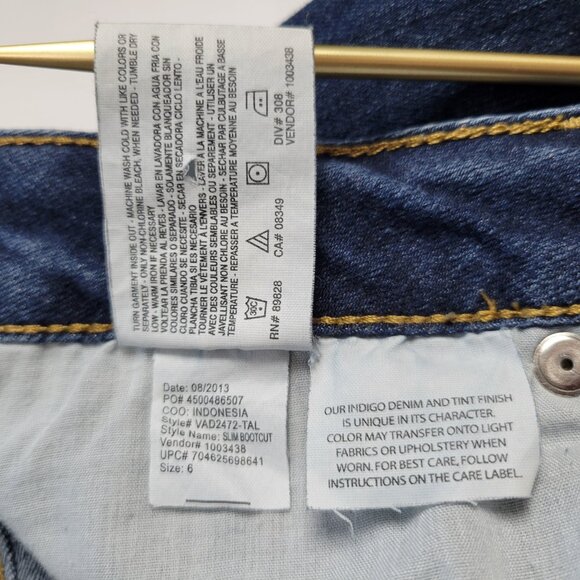 Nine West Vintage America Slim Bootcut Mid-Rise Jeans Blue Size 6 / 28 - Picture 9 of 10